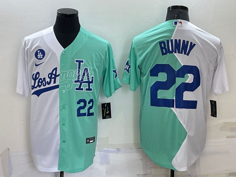 Men Los Angeles Dodgers 22 Bunny green white Nike 2022 MLB Jerseys